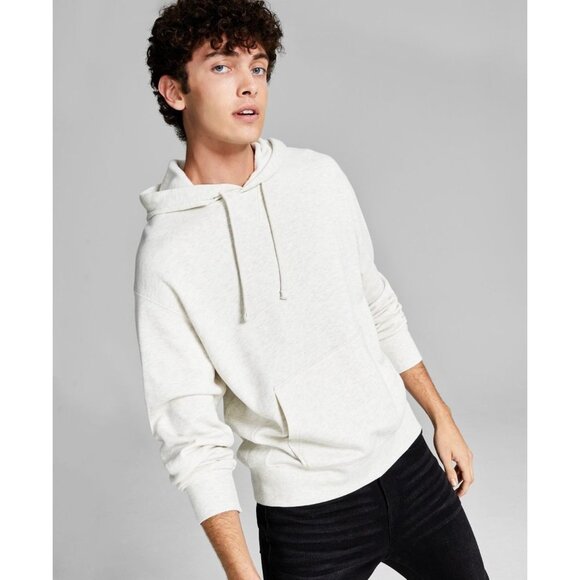 And Now This Mens Fleece Pullover Hoodie, Oatmeal, Size L, NWT - Picture 1 of 5